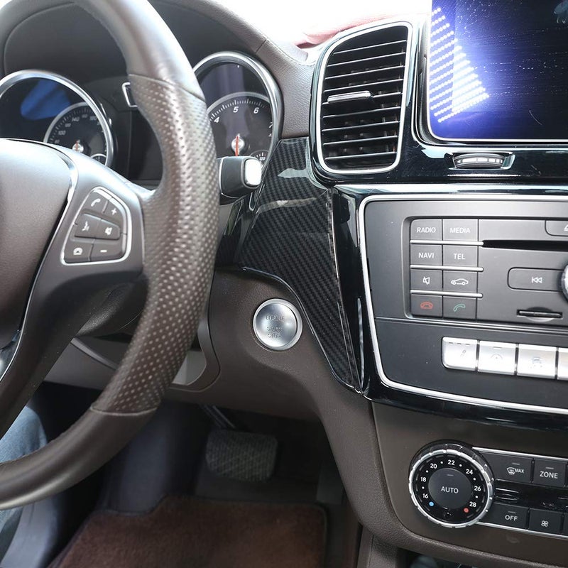 YUECHI 3pcs Carbon Fiber ABS for Mercedes Benz GLE GLS Class W166 2016-2019 Car Central Control Decorative Panel Frame Trim Accessories - Image 2